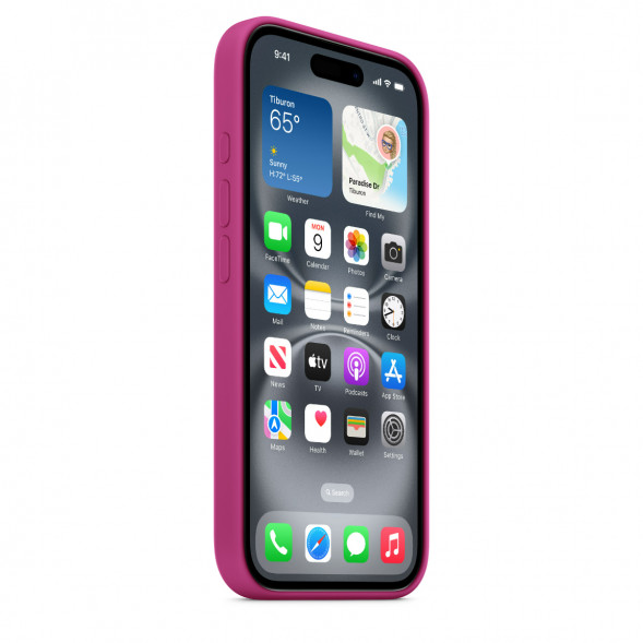 Чехол Apple для iPhone 16 Silicone MagSafe, Fuchsia (MYY53ZM/A) в Великом Новгороде