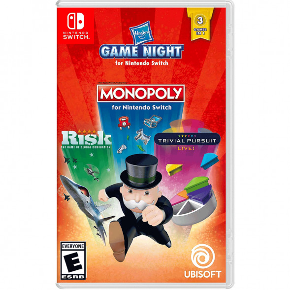 Игра Hasbro Game Night: Monopoly+Risk+Trivial Pursuit [Nintendo Switch, русские субтитры] в Великом Новгороде