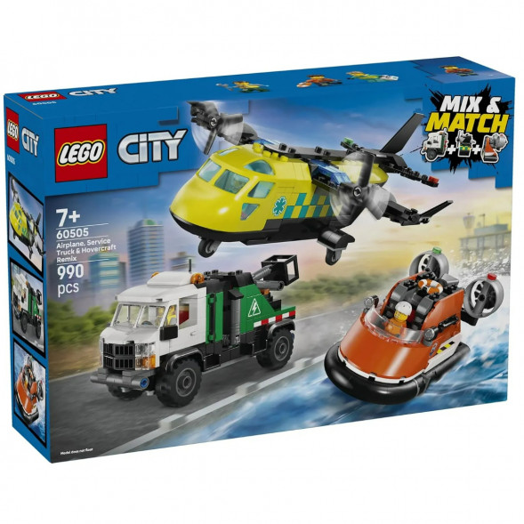 Конструктор LEGO City 60505 Самолет, сервисный грузовик и судно на воздушной подушке в Великом Новгороде