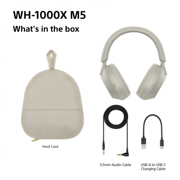 Беспроводные наушники Sony WH-1000XM5, серебристый в Великом Новгороде