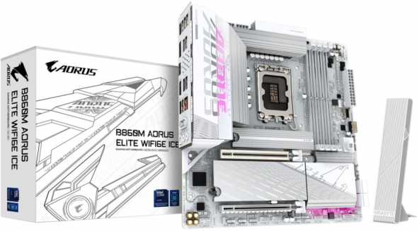 Материнская плата Gigabyte B860M AORUS ELITE WIFI6E ICE (LGA1851, mATX) в Великом Новгороде