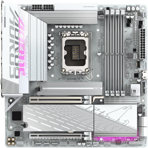 Материнская плата Gigabyte B860M AORUS ELITE WIFI6E ICE (LGA1851, mATX) в Великом Новгороде