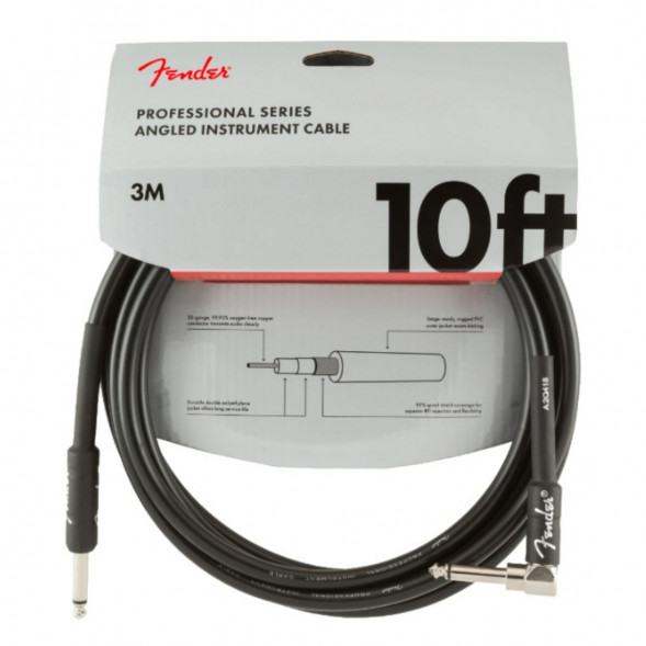 Инструментальный кабель Fender Professional Series 10 ft, 3 м, jack 6.3, черный в Великом Новгороде
