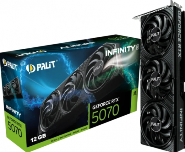 Видеокарта Palit GeForce RTX 5070 Infinity 3 OC [NE75070S19K9-GB2050S] в Великом Новгороде