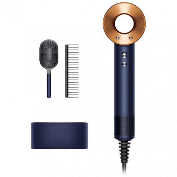 Фен Dyson Supersonic HD07 с набором расчесок, синий/медный в Великом Новгороде