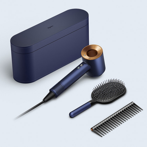 Фен Dyson Supersonic HD07 с набором расчесок, синий/медный в Великом Новгороде