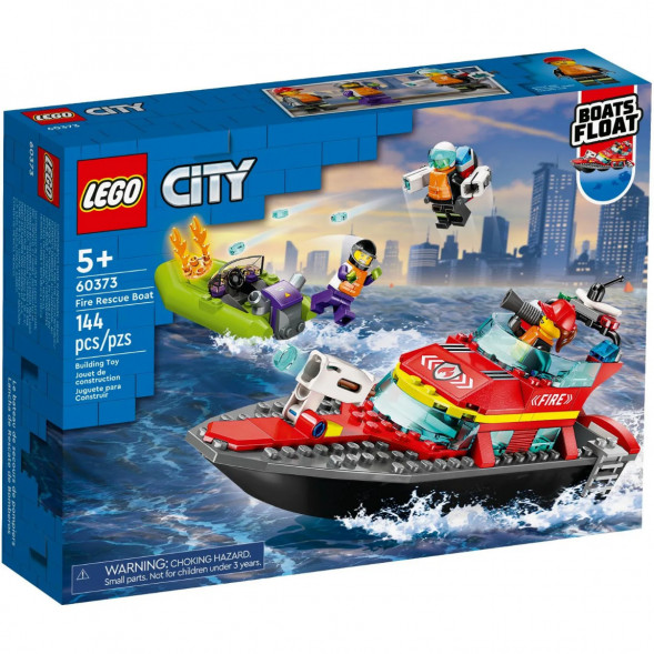 Конструктор LEGO City 60373 &amp;quot;Пожарно-спасательная лодка&amp;quot;, 144 деталей в Великом Новгороде