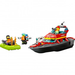 Конструктор LEGO City 60373 &amp;quot;Пожарно-спасательная лодка&amp;quot;, 144 деталей